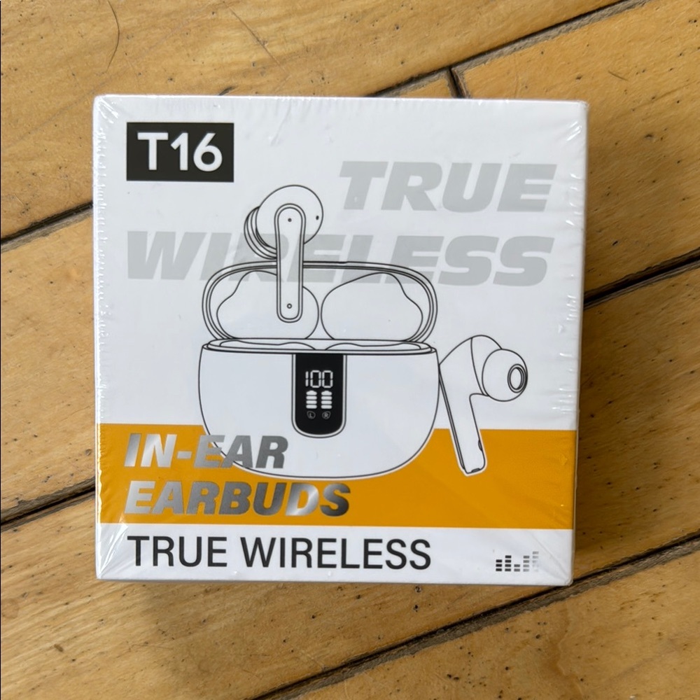 T16 True Wireless Earbuds - White